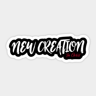 New Creation in Christ white clothing and art Sticker